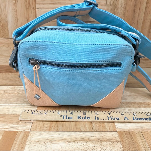 FREE PEOPLE We The Free Blue Canvas Convertible Crossbody Bag - Picture 6 of 16